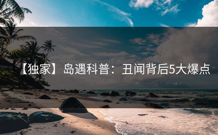 【独家】岛遇科普：丑闻背后5大爆点